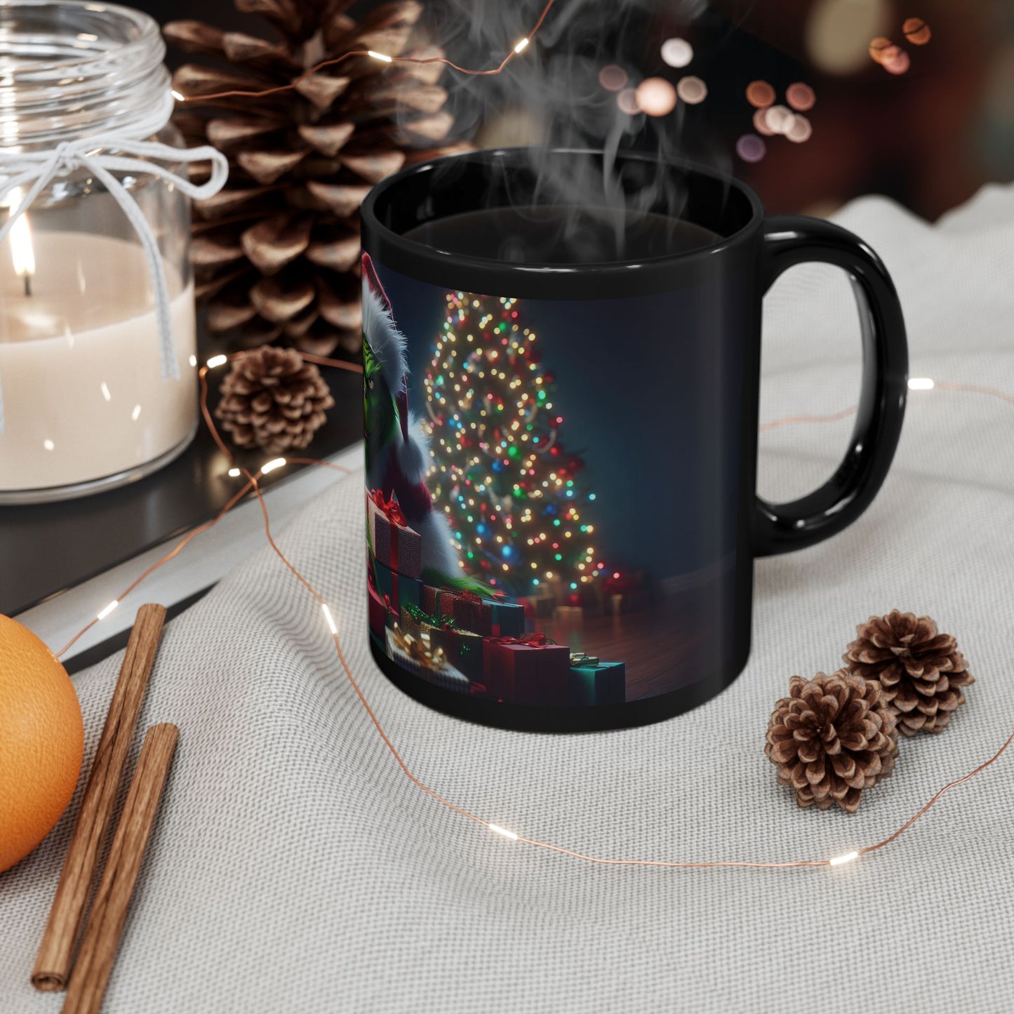 Secret Santa Black Mug - 11oz, 15oz