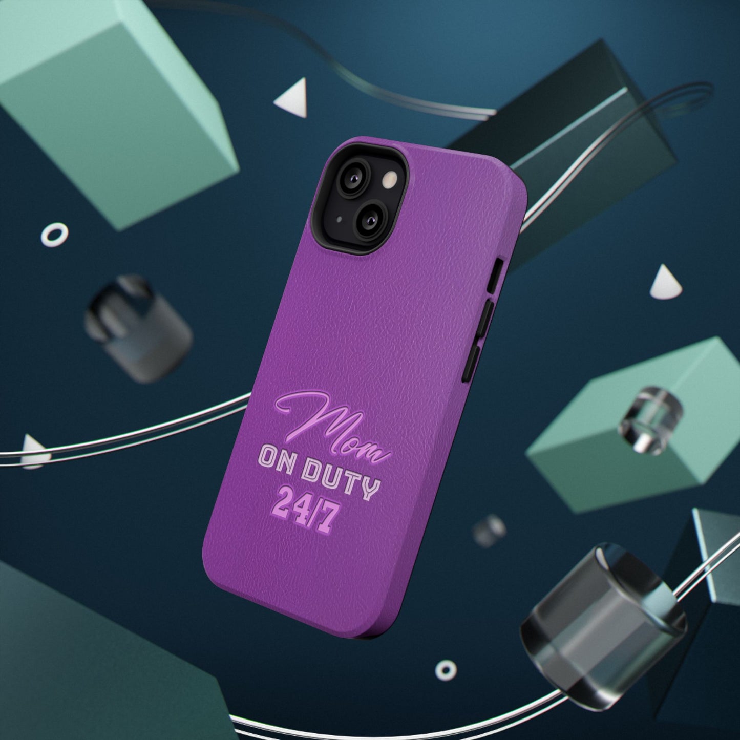 Mom On Duty Impact-Resistant Case, Purple Case for Mothers