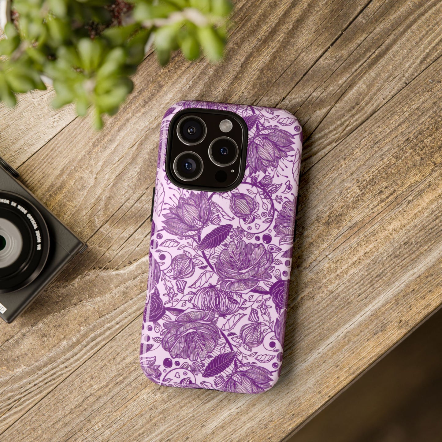 Graphical Garden: Purple Edition iPhone Tough Cases