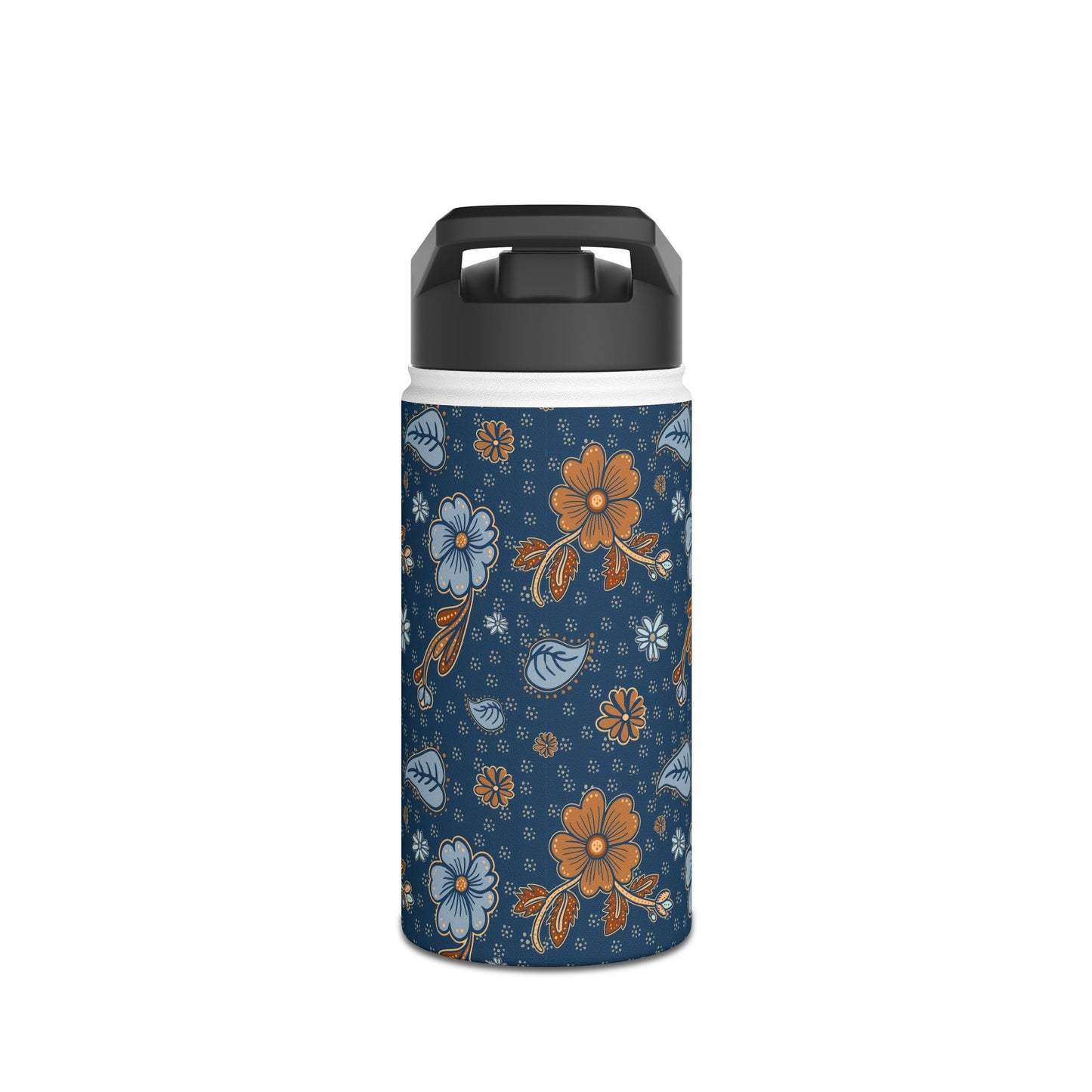 Timeless Elegance Stainless Steel Water Bottle, Standard Lid / Dark Blue