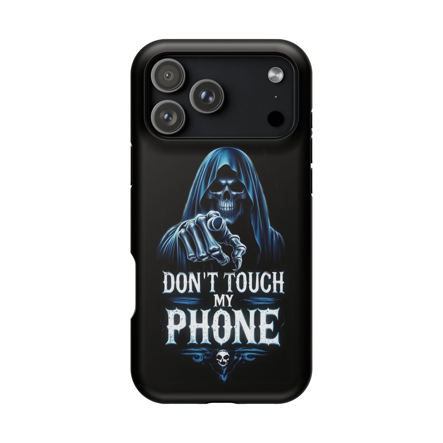 Gothic Magnetic iPhone Case: Don't Touch My Phone