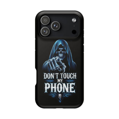 Gothic Magnetic iPhone Case: Don't Touch My Phone