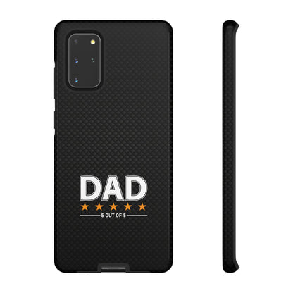 5-Star Dad Samsung Phone Case - Tough Black Cover for Father's Day