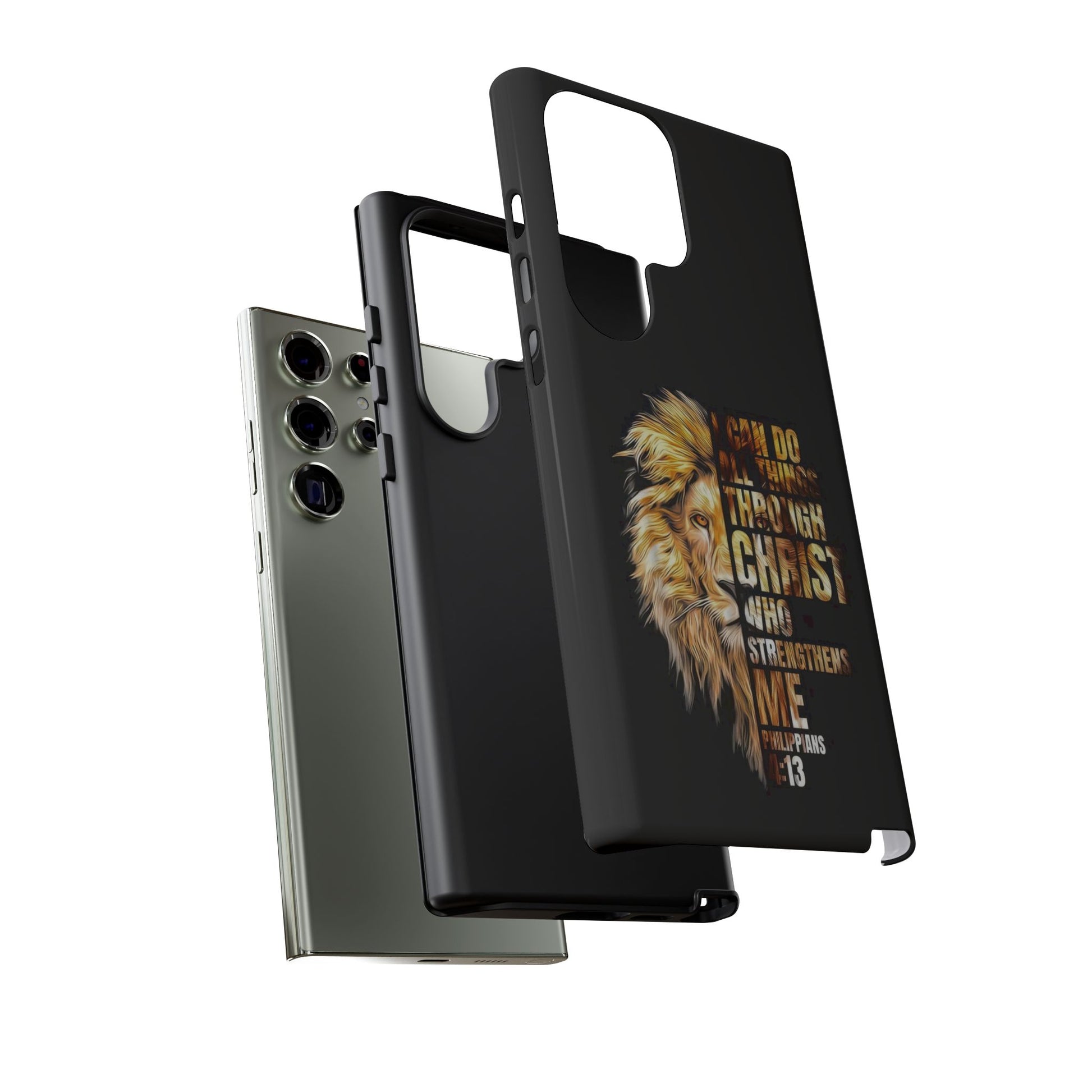 Inspirational Lion  Samsung Phone Case, Strength & Faith, Christian Accessories