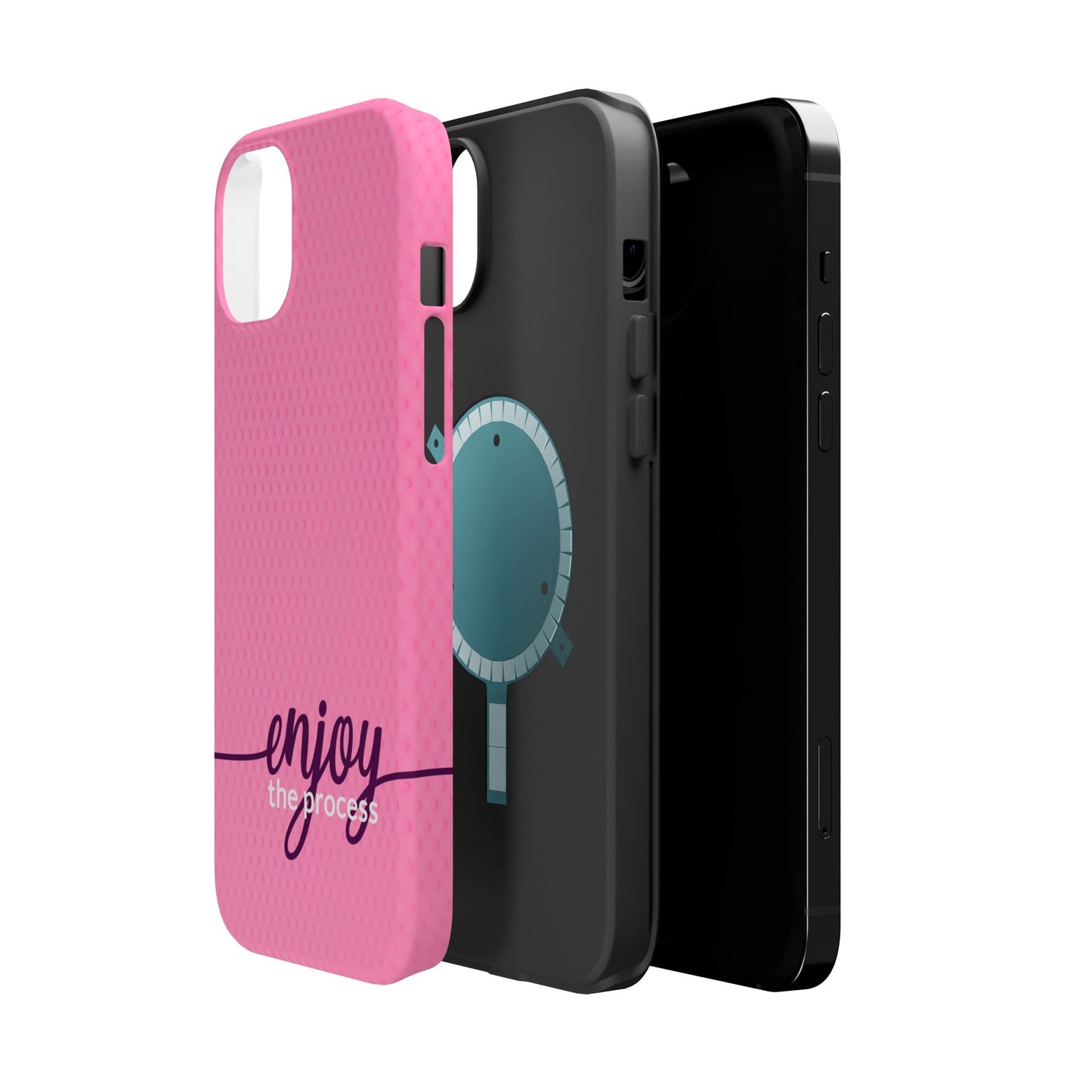 Enjoy the Process Magnetic Case - Motivational Pink Phone Cover for Women