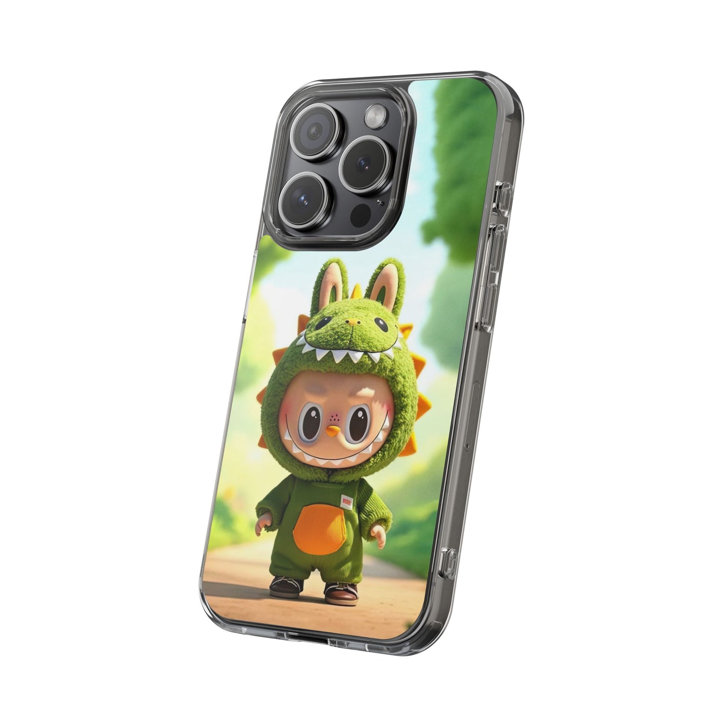 Copy of The Monsters Clear Case for iPhone Models – Playful Dinosaur Design