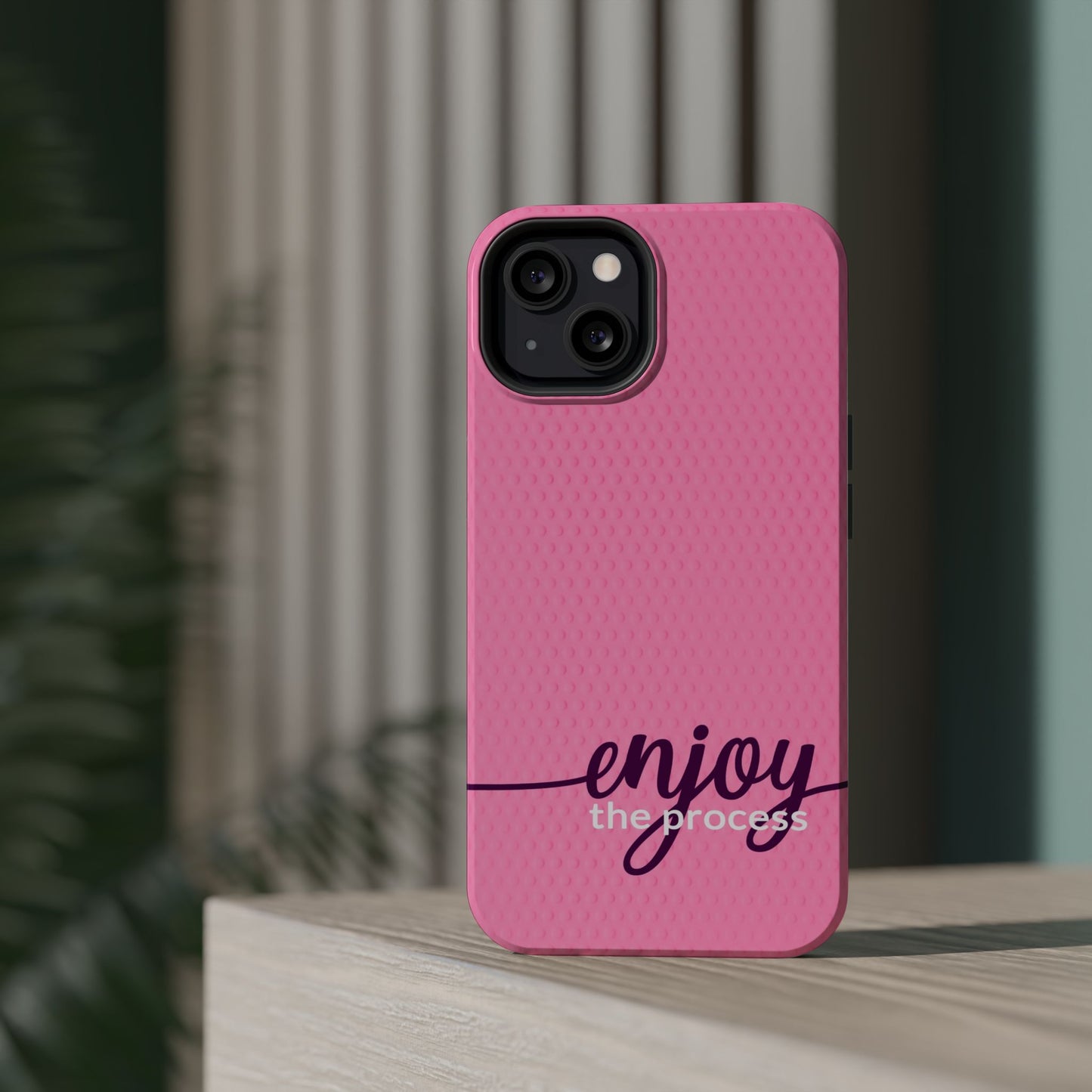 Enjoy the Process Magnetic Case - Motivational Pink Phone Cover for Women