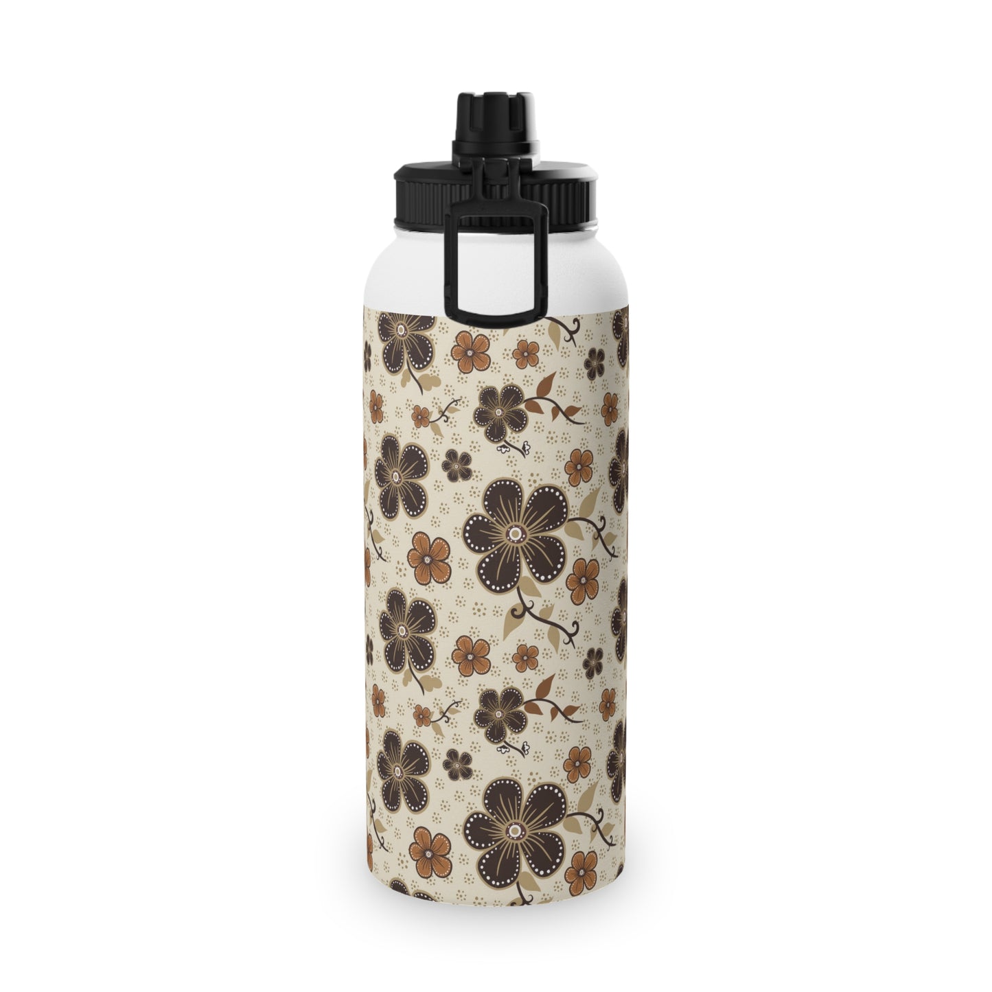 Timeless Elegance Stainless Steel Water Bottle, Sports Lid / Beige