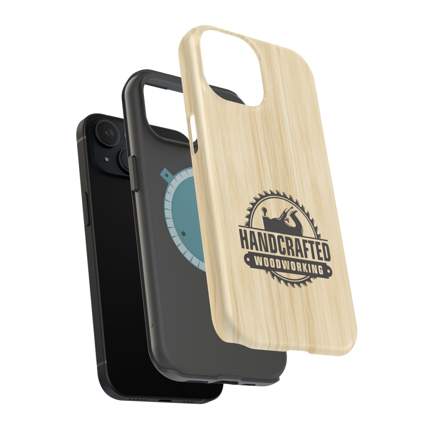 Handcrafted Woodworking Logo Magnetic Phone Cases