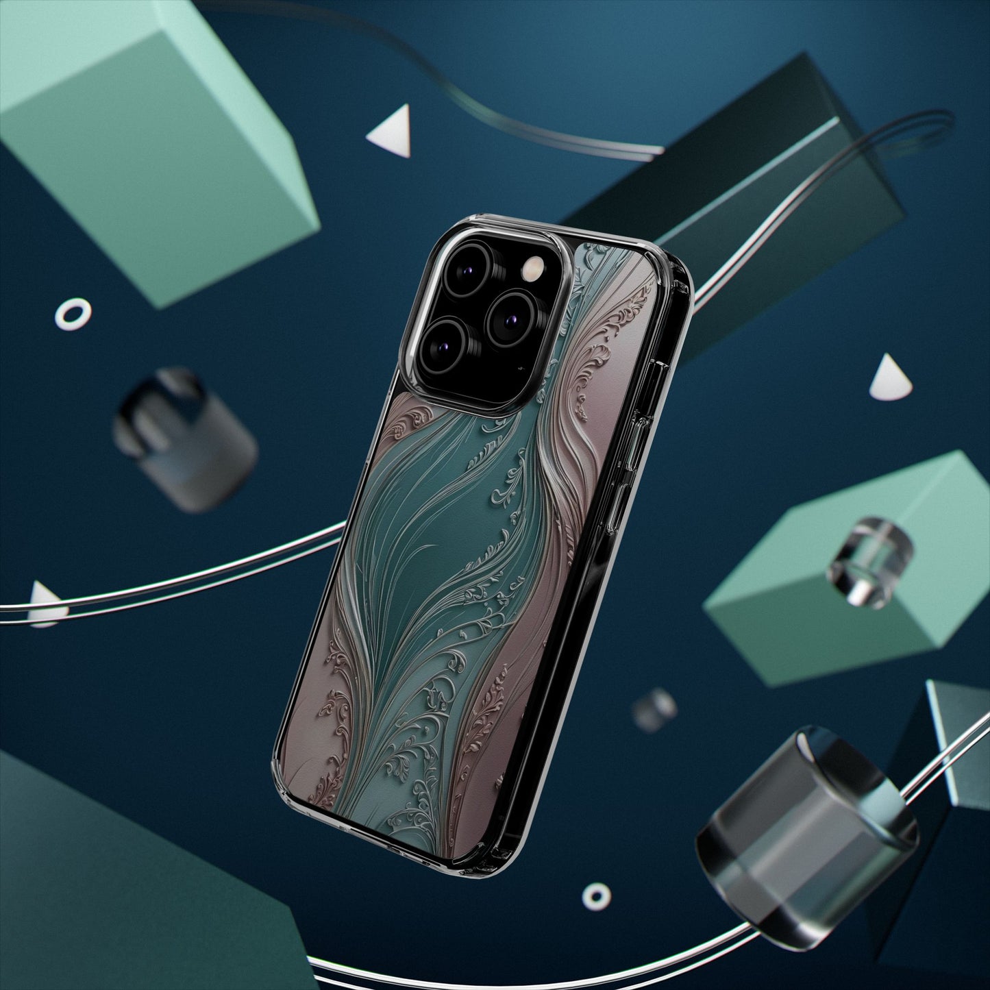 Elegant Clear Phone Cases,  Abstract Design