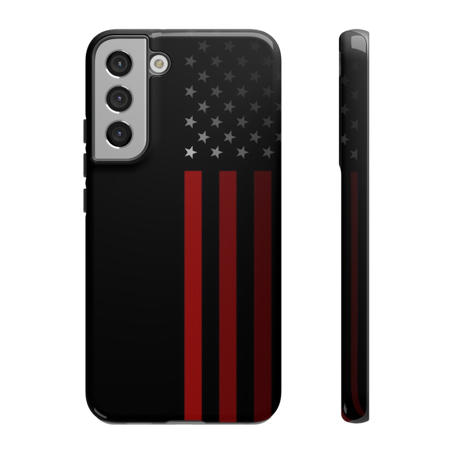 Patriotic Samsung Tough Cases, Red Line American Flag Phone Cover