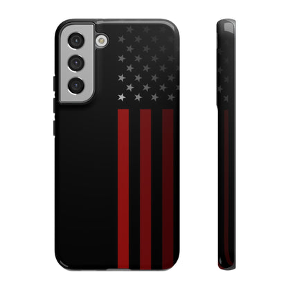 Patriotic Samsung Tough Cases, Red Line American Flag Phone Cover