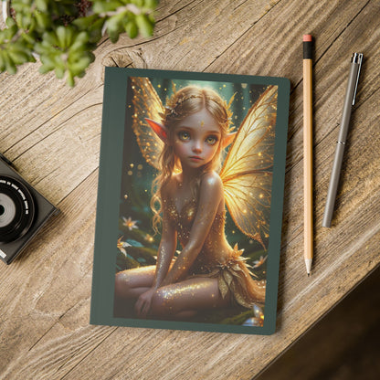 Enchanted Fairy Softcover Journal, Dream Journal, Inspirational Notebook, Gifts for Writers, Fantasy Art Stationery