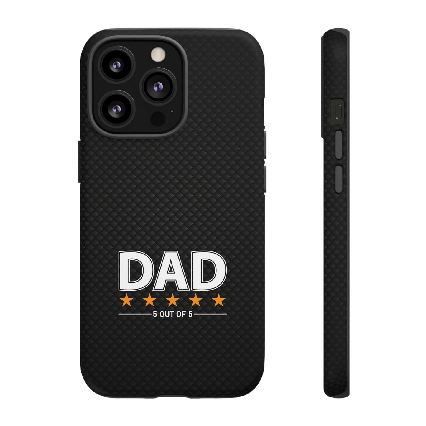 5-Star Dad iPhone Case - Tough Black Cover for Father's Day