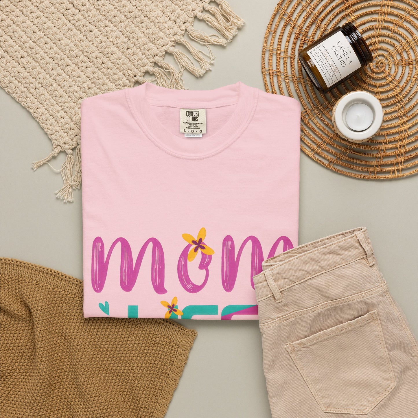 Mom Life T-Shirt - Unisex Garment-Dyed Tee for Mother's Day