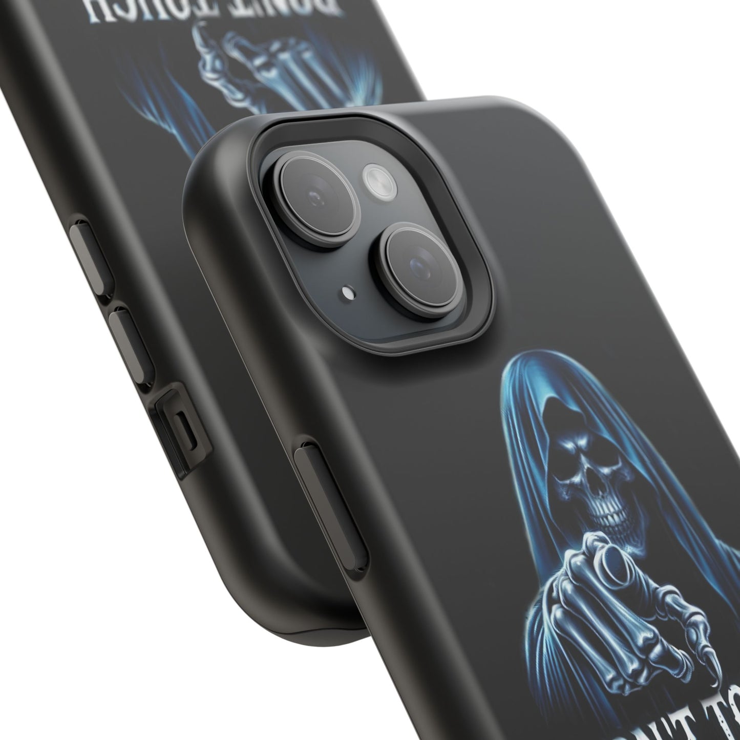 Gothic Magnetic iPhone Case: Don't Touch My Phone