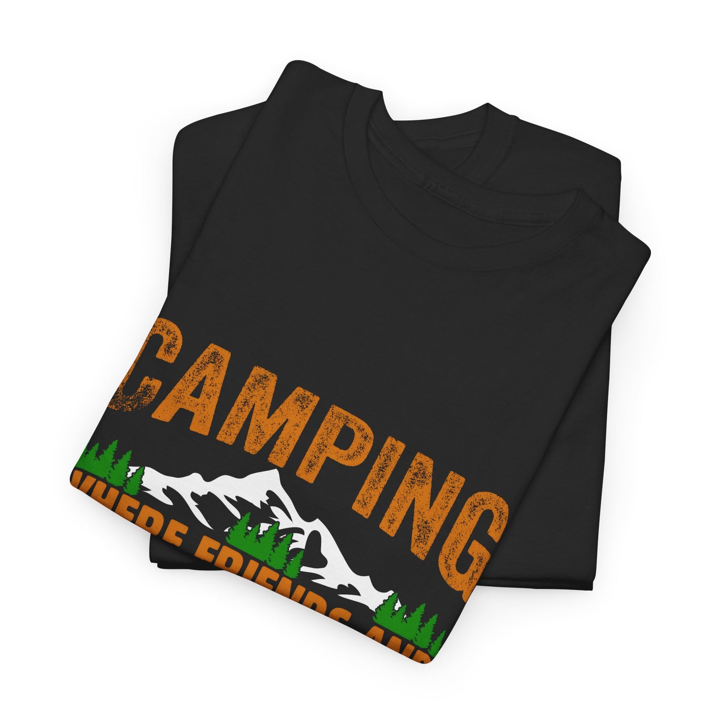 Camping Friends Unisex Heavy Cotton Tee - Perfect for Outdoor Adventures