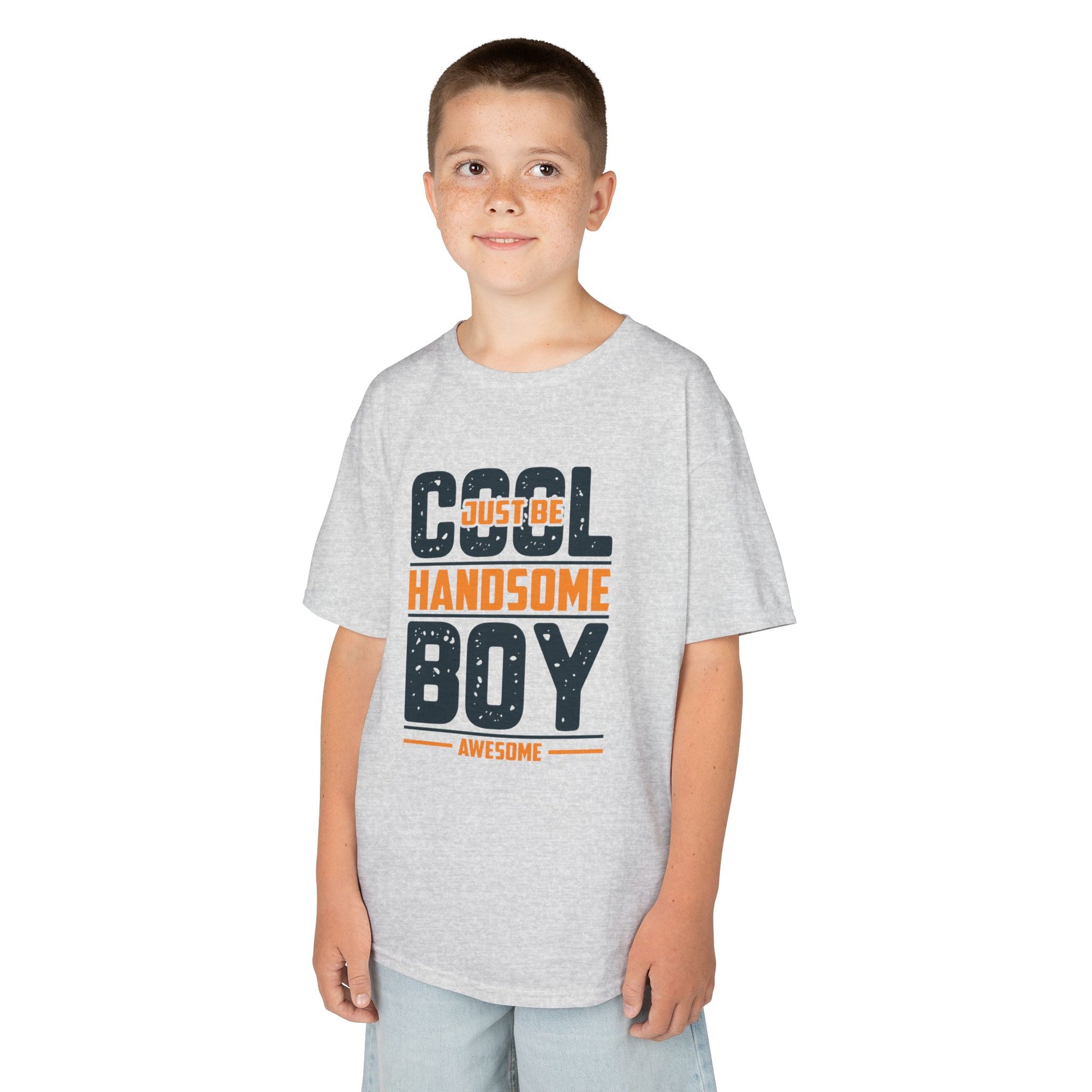 Cool Handsome Boy Kids Tee - Fun Heavy Cotton T-Shirt for Boys