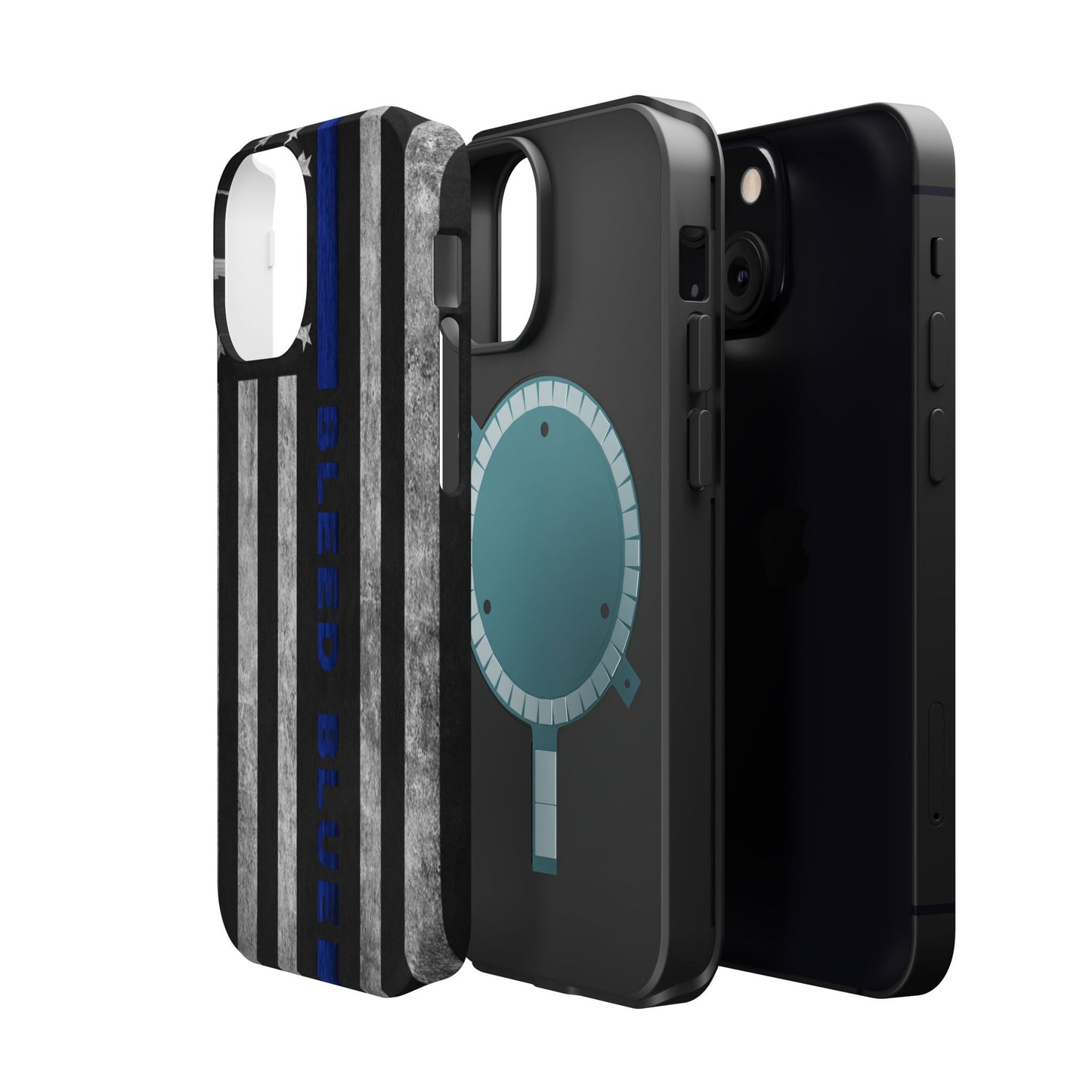 Police Magnetic Phone Cases, Bleed Blue