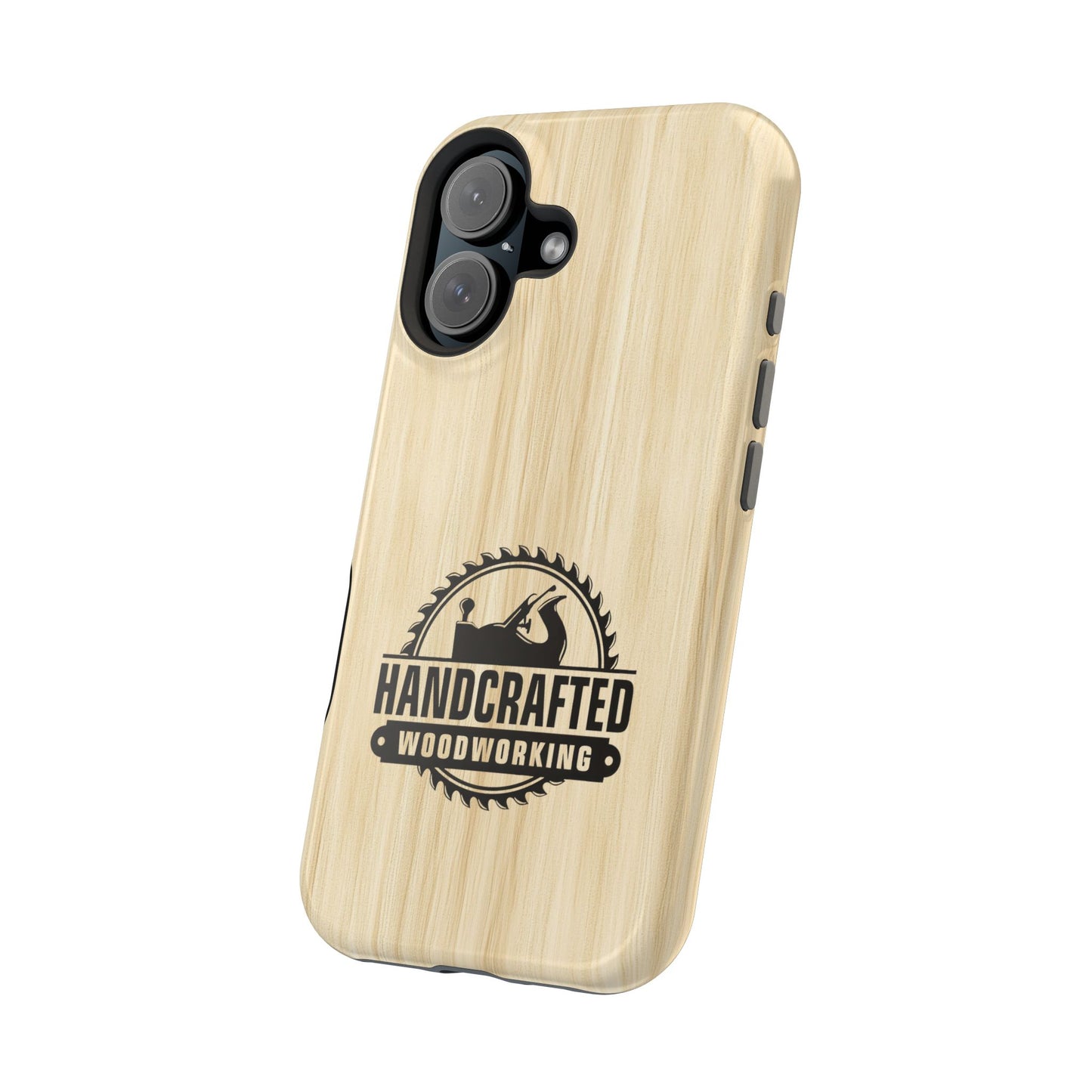 Handcrafted Woodworking Logo Magnetic Phone Cases