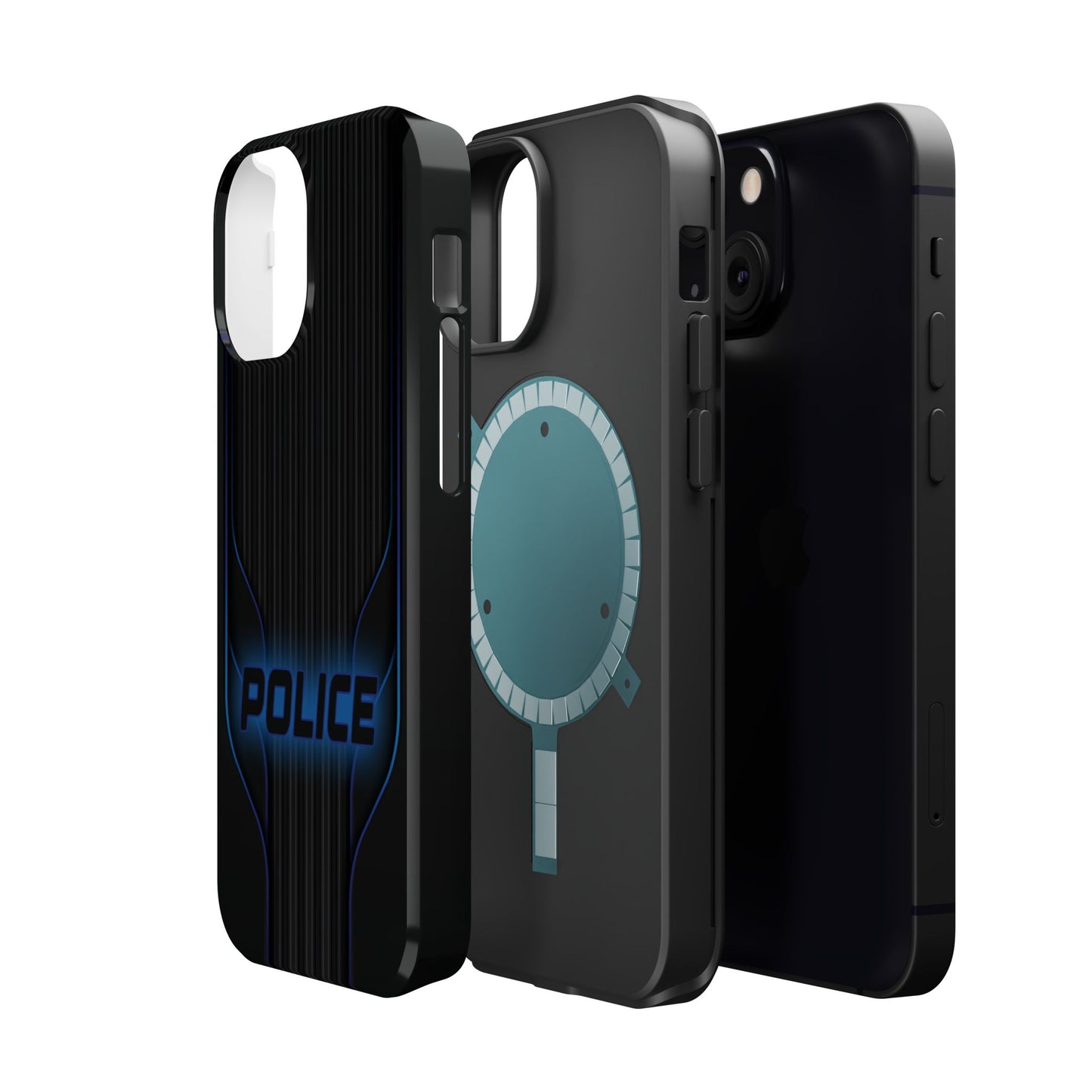 Police Magnetic Phone Cases, Blue Light