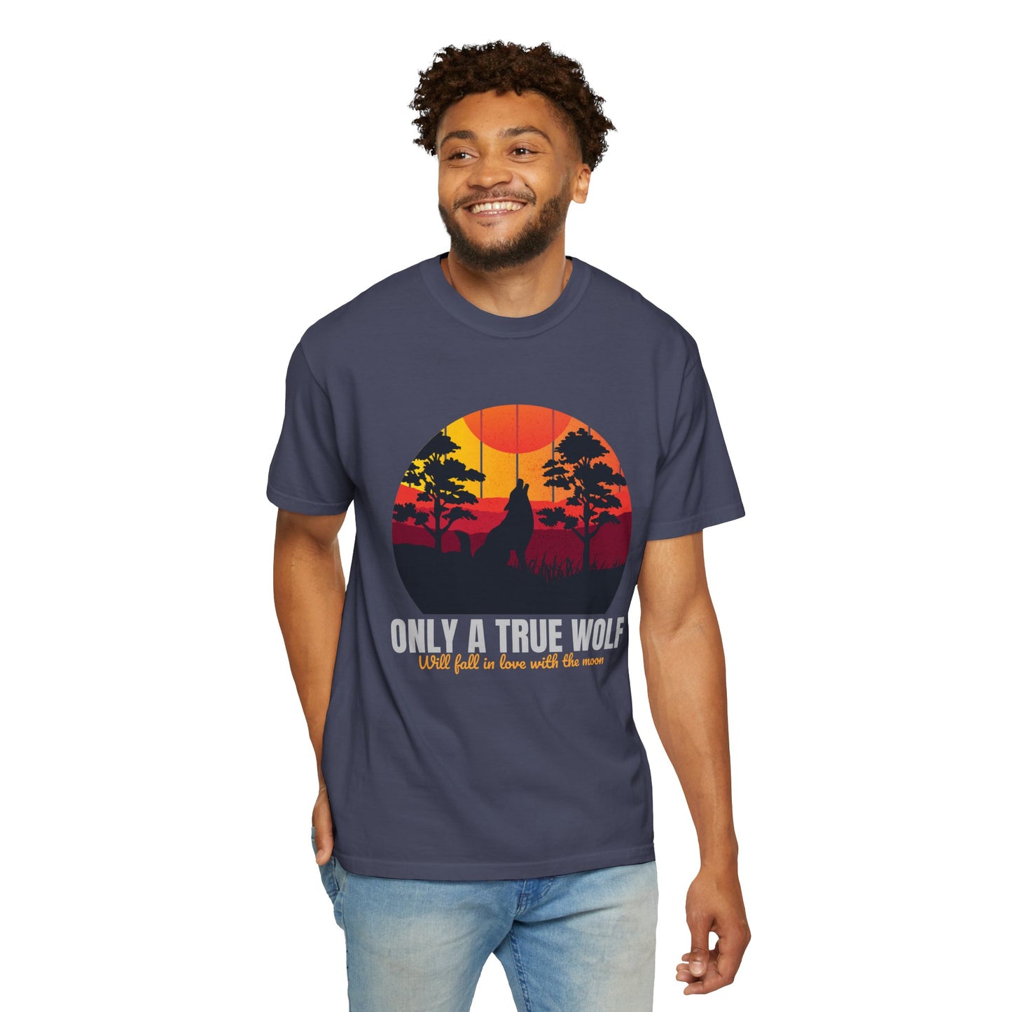 Only A True Wolf Will Fall In Love With The Moon T-shirt