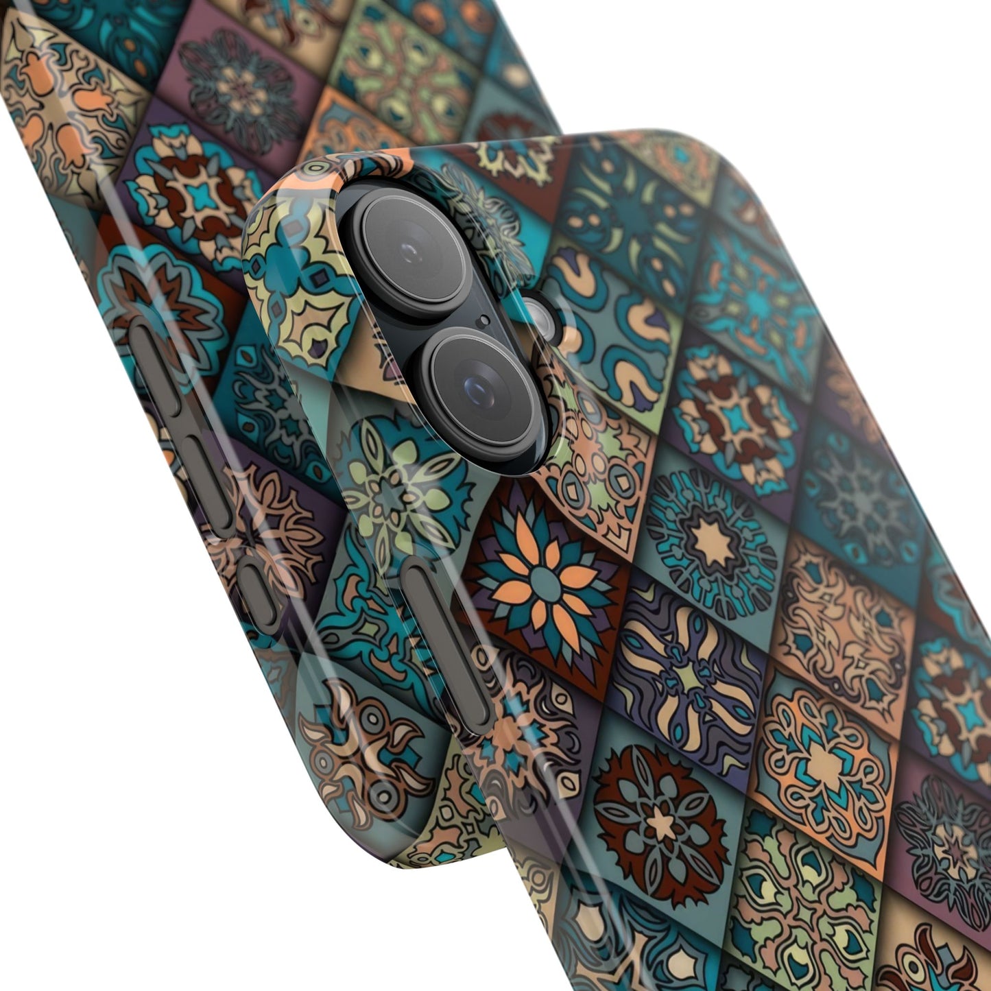 Aztec Geometric Slim Cases, Boho Blue