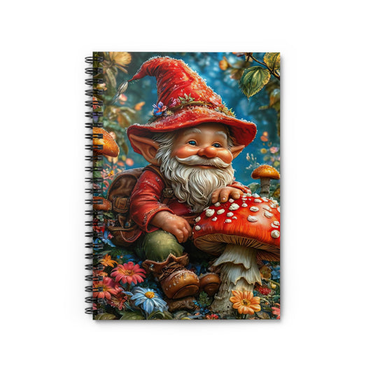 Mushroom Grove Gnome Journal, Enchanted Ruled Adventure Notebook