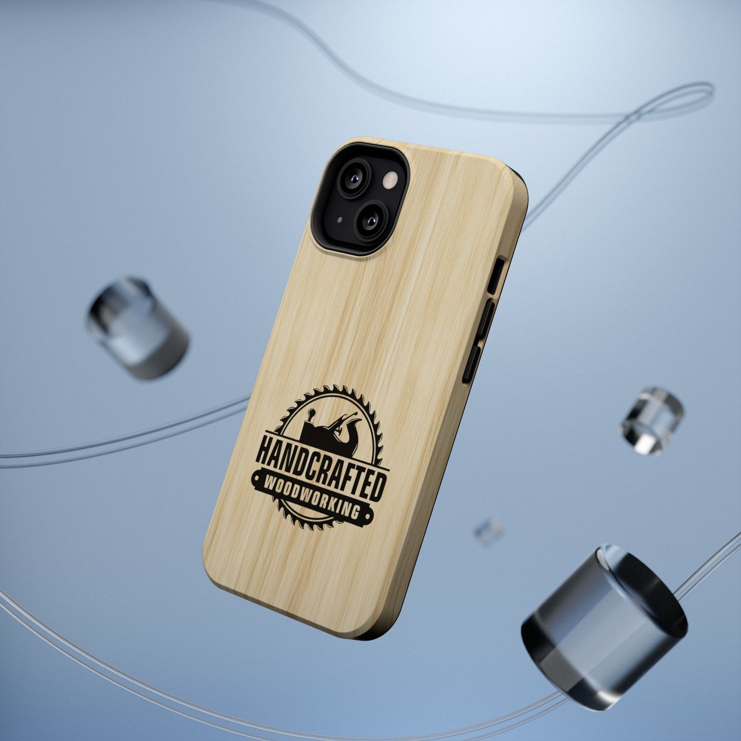 Handcrafted Woodworking Logo Magnetic Phone Cases