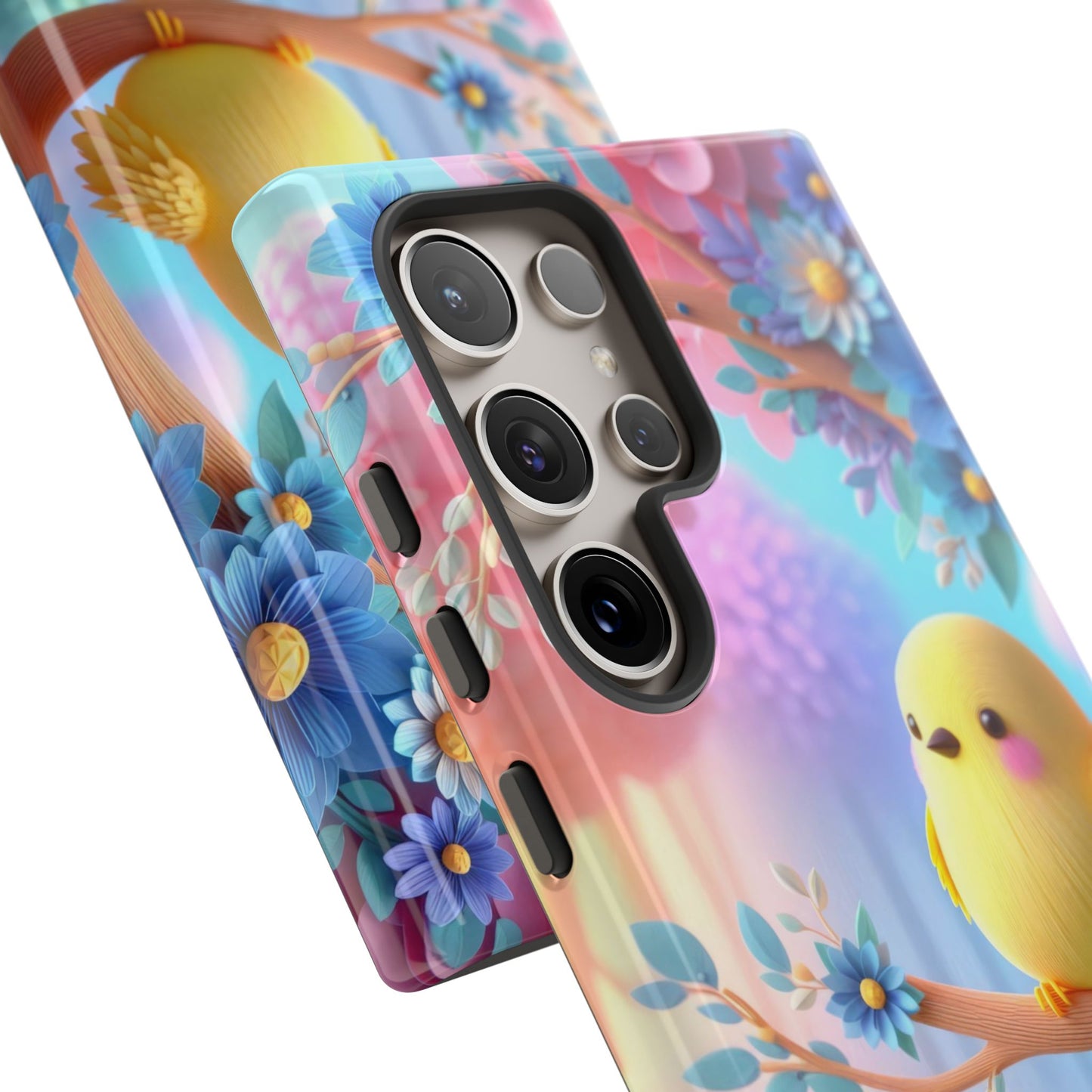 Colorful Bird Samsung Phone Case, Spring Vibe Mobile Shell