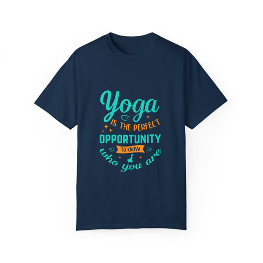 Yoga Opportunity Unisex Garment-Dyed T-Shirt - Perfect for Wellness Enthusiasts