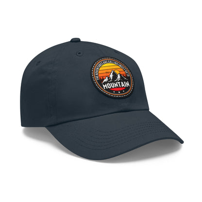 Mountain Adventure Dad Hat with Leather Patch