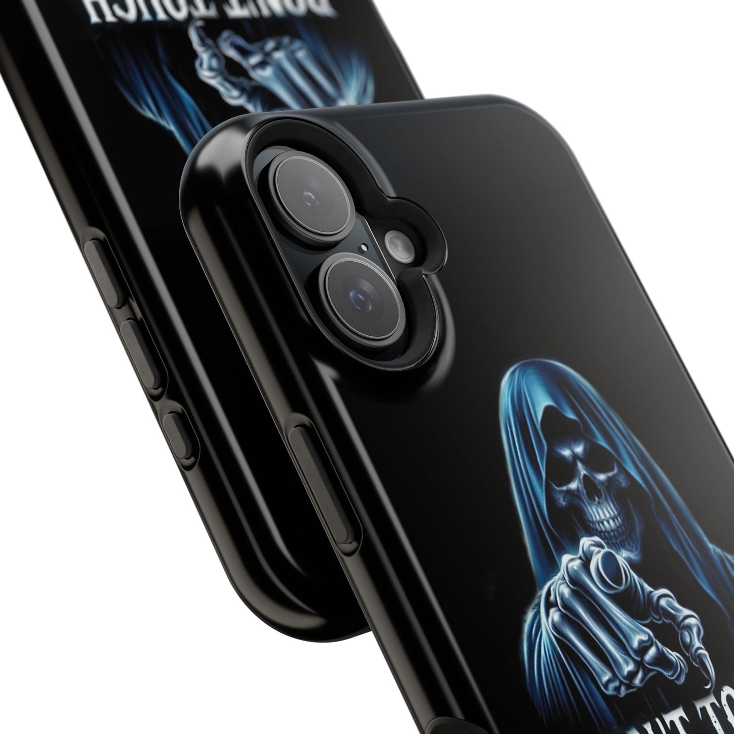 Gothic Magnetic iPhone Case: Don't Touch My Phone