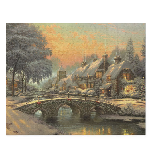 Winter Village Puzzle, 500 Pieces, 20"x16"
