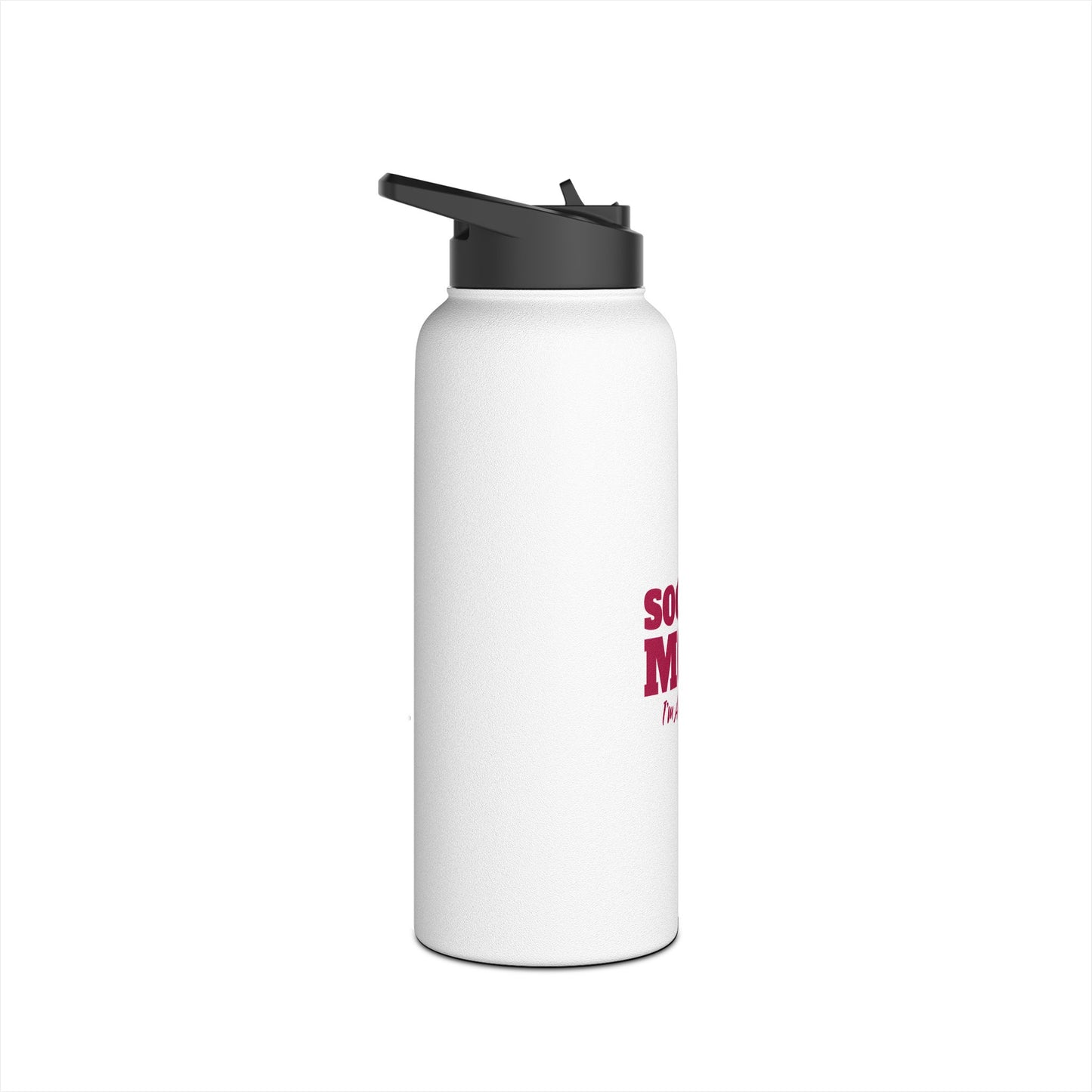 Soccer Mom Stainless Steel Water Bottle, Standard Lid