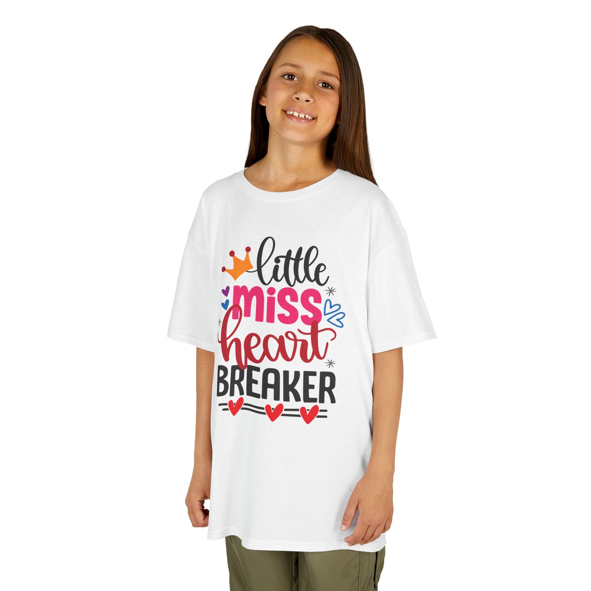 Little Miss Heartbreaker Kids Tee - Cute Graphic T-Shirt for Girls