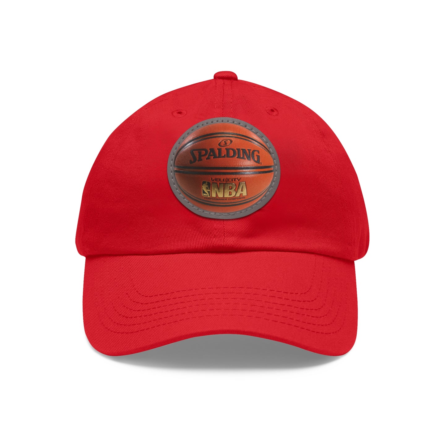 Basketball Dad Hat with Leather Patch (Round)