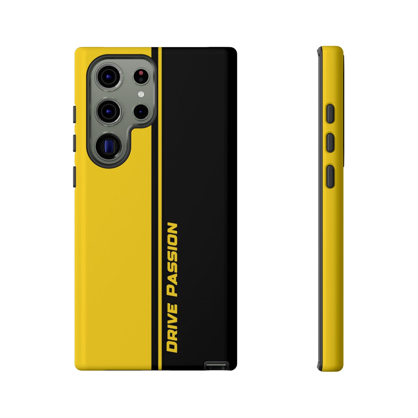 Drive Passion Tough Case – Bold Yellow & Black Design