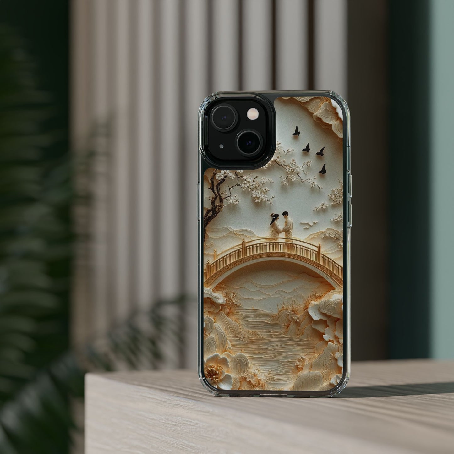 Romantic Couple 3D Effect Clear Cases,  Artistic Protective Cover