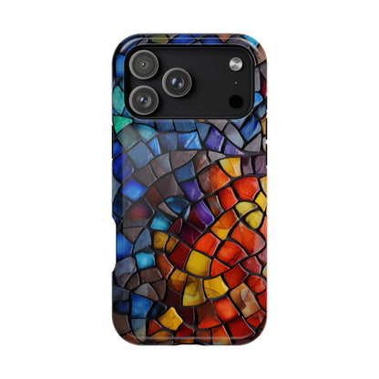 Stained Glass Impact-Resistant Phone Case, Colorful Phone Cover