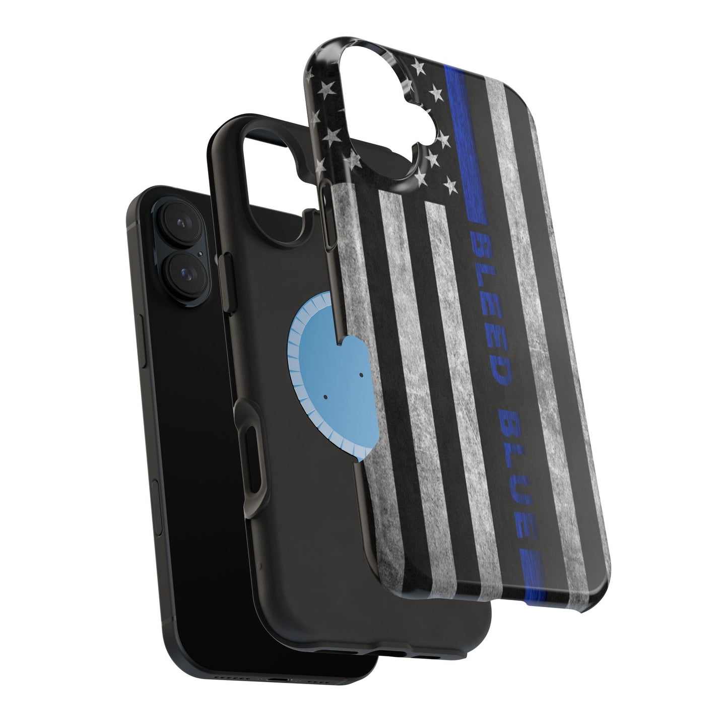 Police Magnetic Phone Cases, Bleed Blue