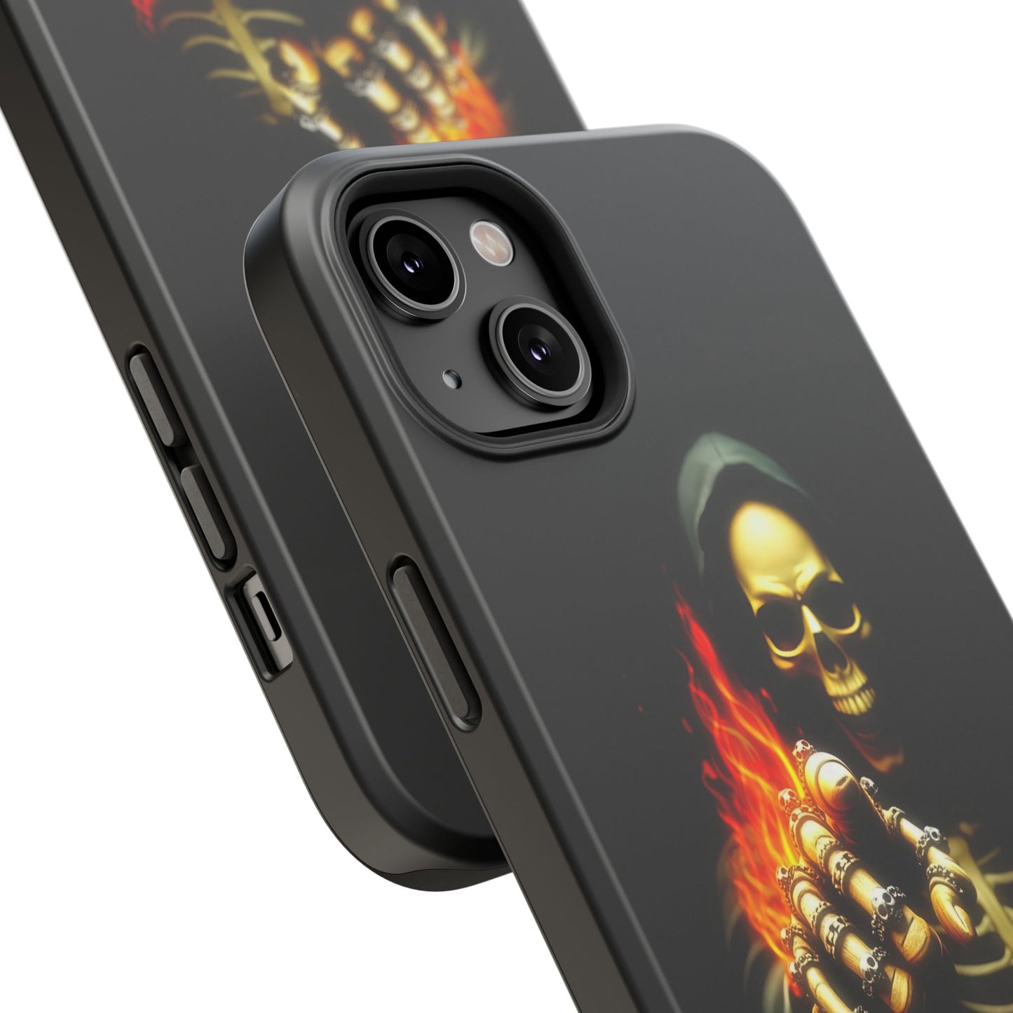 Skull Design Impact-Resistant iPhone Case, Don't Touch My Phone