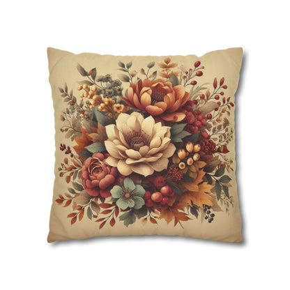 Autumn Bouquet Spun Polyester Square Pillowcase