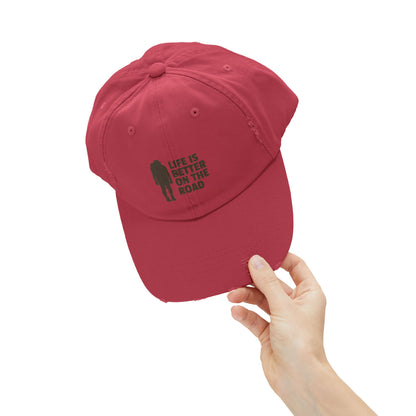 Life Is Better On The Road Unisex Distressed Cap
