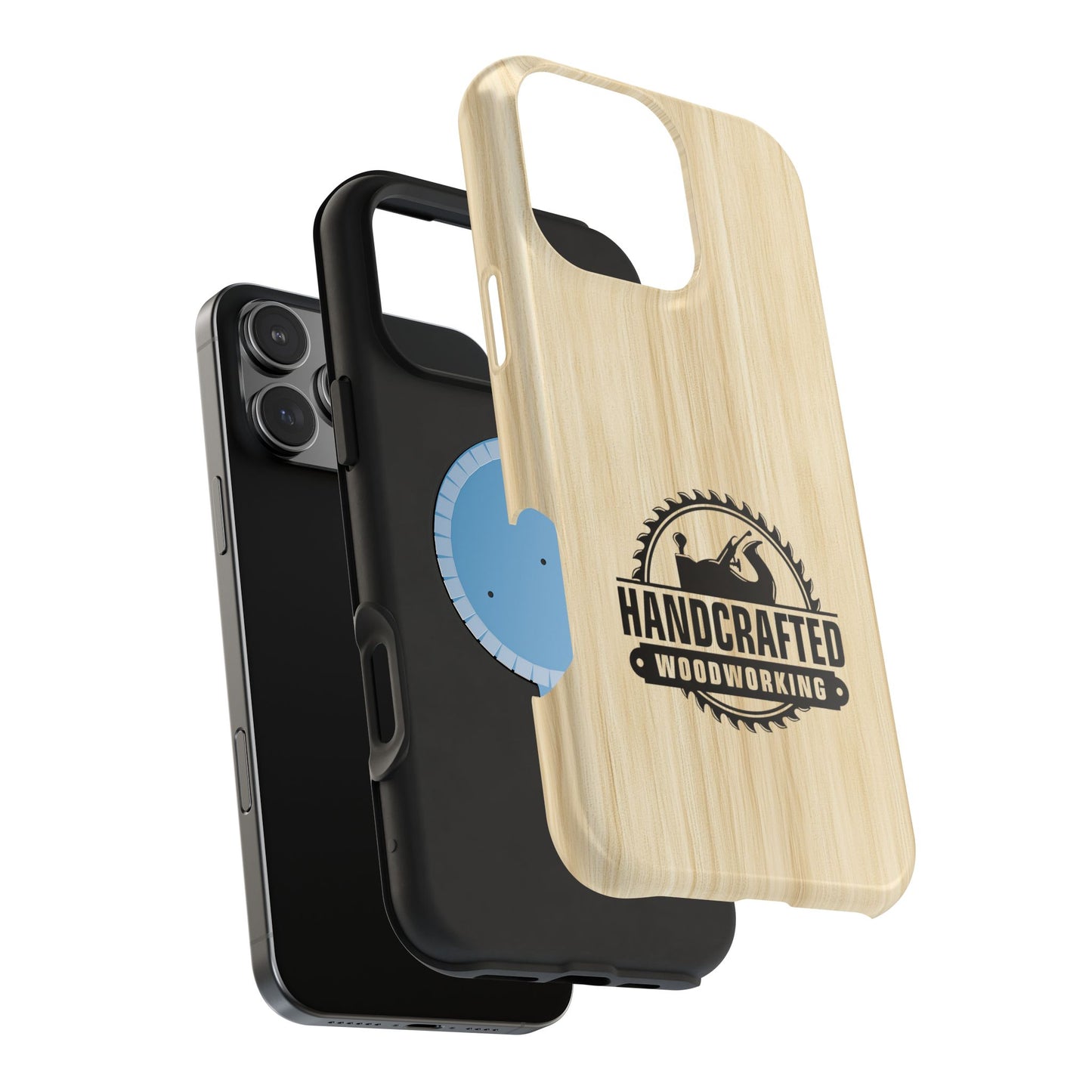 Handcrafted Woodworking Logo Magnetic Phone Cases