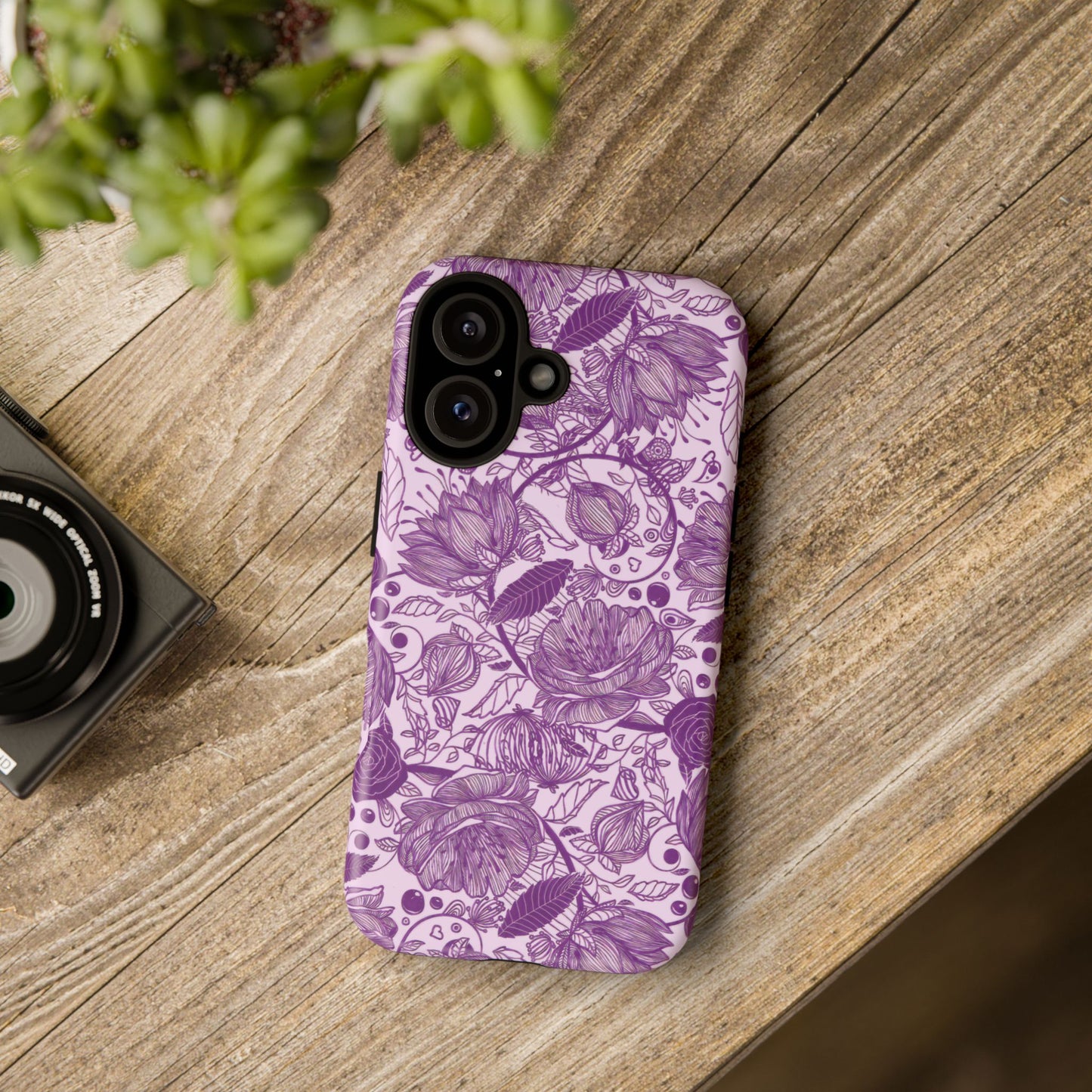 Graphical Garden: Purple Edition iPhone Tough Cases