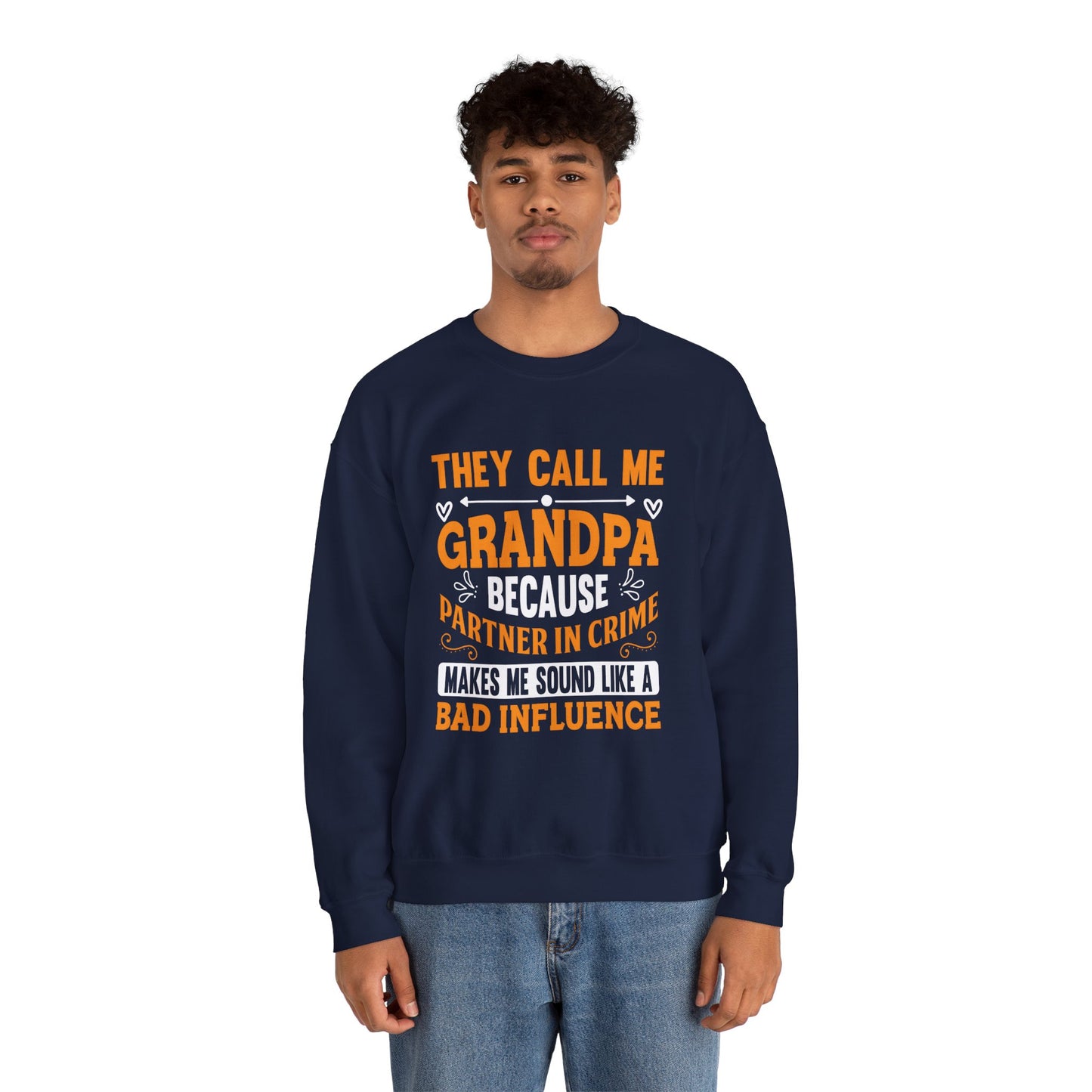 Grandpa's Partner in Crime Sweatshirt | Fun Gift for Grandfathers