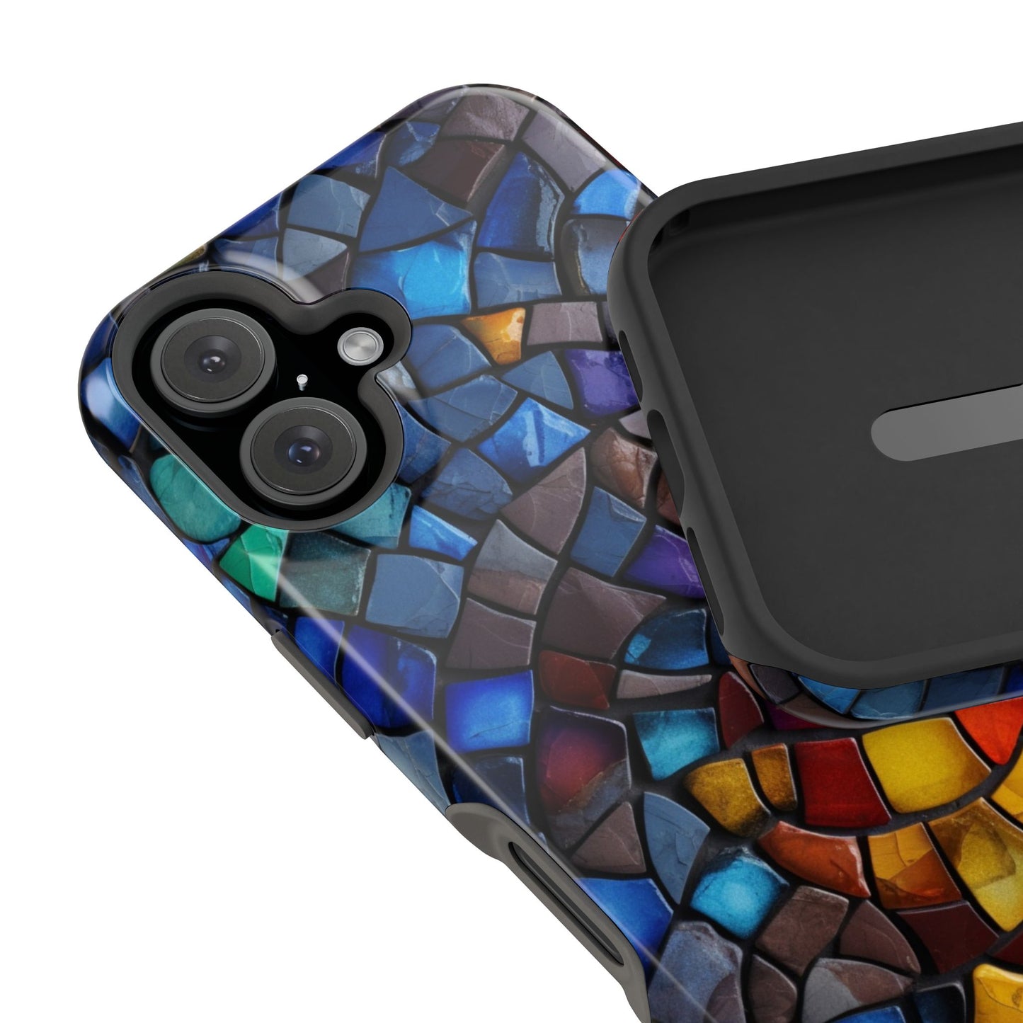 Stained Glass Impact-Resistant Phone Case, Colorful Phone Cover