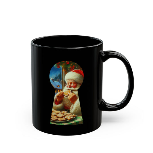 Christmas Secret Santa Black Mug - 11oz, 15oz