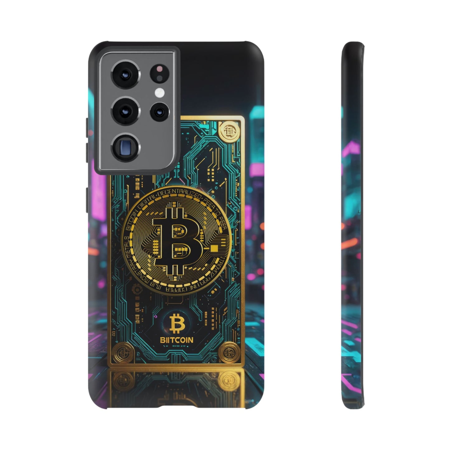 Bitcoin Samsung Phone Case - Tough Cases with Cryptocurrency Design